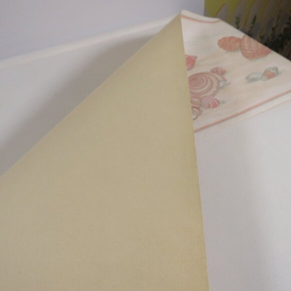 Seashells Wallpaper Boarder (3) Rolls (Shimmer Surface) 7" tall - Picture 6 of 12